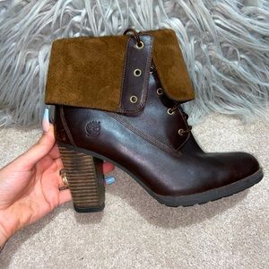 Timberlands Stratham Heights fold over heeled boot